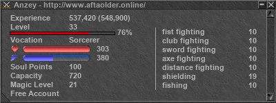 Signature for player Anzey