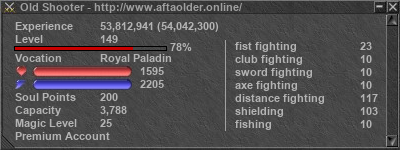 Signature for player Old Shooter